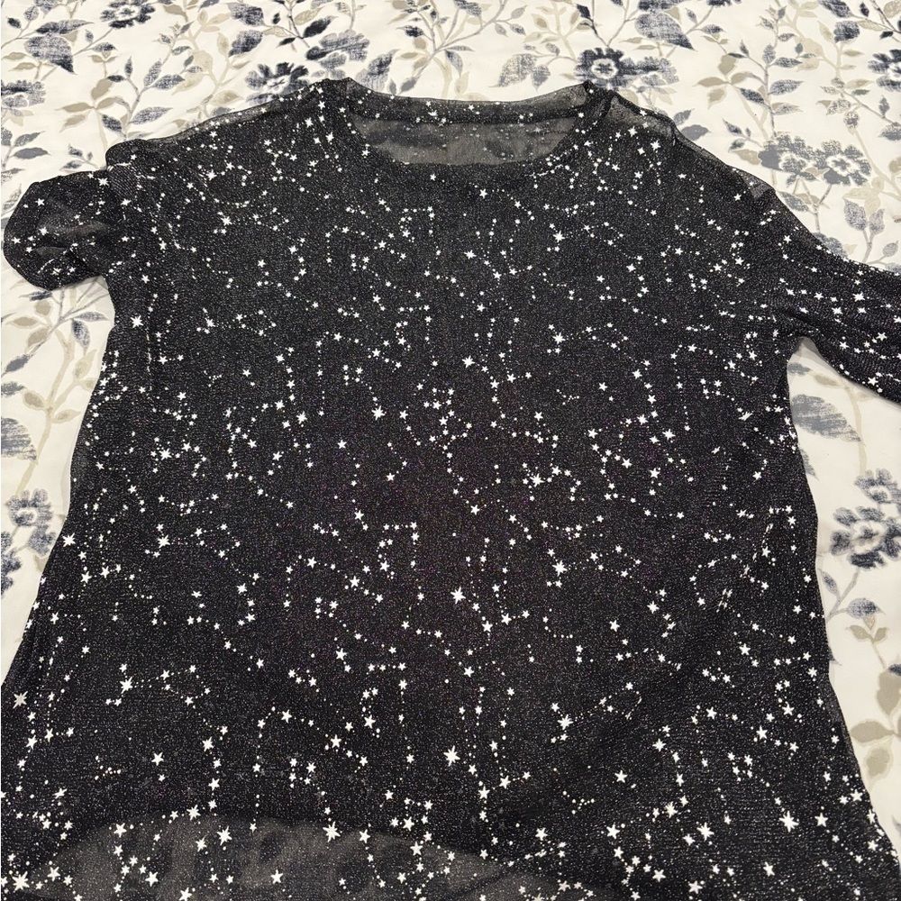 Black Starry Women's Top